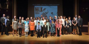 Program participants and Contest winners of the 2014 Peace and Freedom Breakfast