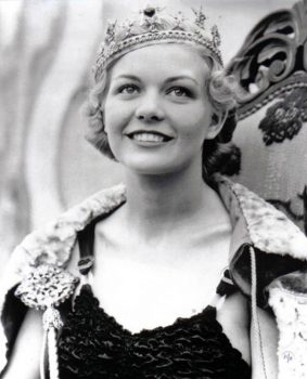 Marilyn Meseke wears a crown and her robe after winning Miss America. 