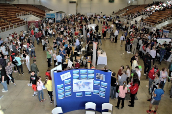 Students see different exhibits