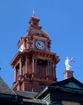 This copper tower was completed in Holmes county.