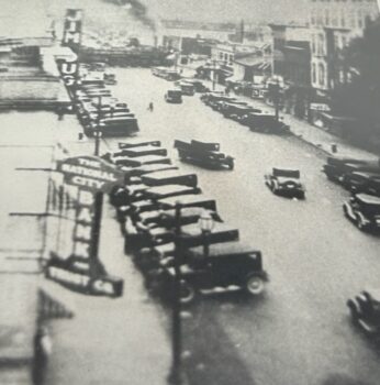 A black and white photo.